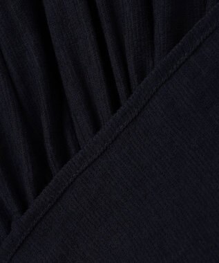 組曲 【先行予約】シアーリンクルクロス ティアードブラウス ネイビー系