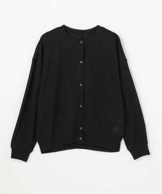 ANY シアーワッフルカーディガン ブラック