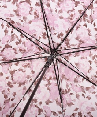 MOONBAT mila schon (ミラショーン) 長傘 内側花プリント ピンク
