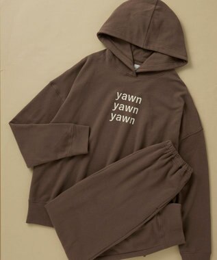 une nana cool 【綿混】あくびのお嬢さんの裏毛フーディーパジャマ