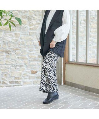 MODE ET JACOMO <D'ICI>スクエアトゥフラットブーツ ブラック