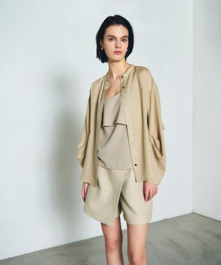 GRACE CONTINENTAL バックシャンオーバーシャツ ベージュ