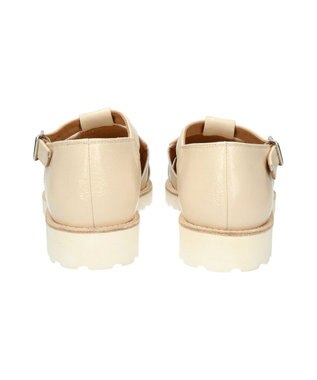 INTER-CHAUSSURES 【PASCUCCI】ソフトスクエアトウグルカシューズ ベージュエナメル