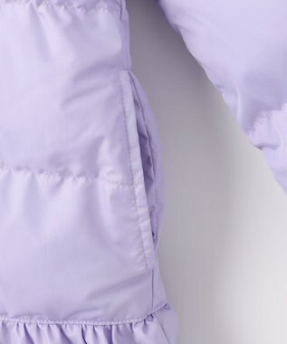 ANY KIDS 【洗濯機OK】中綿 リボン コート ラベンダー