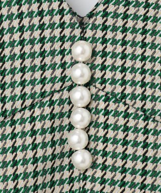 組曲 チドリツイル ジャンパーワンピース グリーン系3