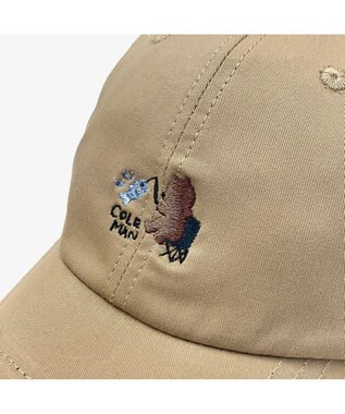 林八百吉商店 Coleman　キッズ  くまさん刺繡ツイルキャップ ベージュ