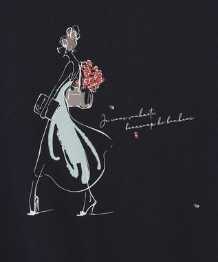 ANY SIS 【JIJI × any SiS】イラスト Tシャツ ネイビー