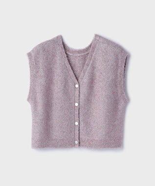 GRACE CONTINENTAL ショートフェザーニットトップ ピンク