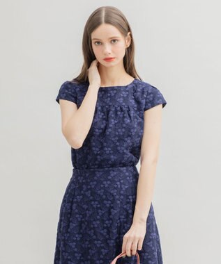 TOCCA FLORAL PICNIC ブラウス ネイビー系