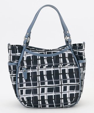 Y'SACCS ドローイングチェック2WAYミニトート ネイビー