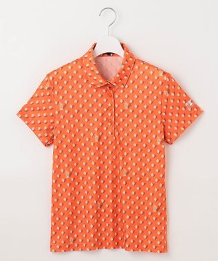 23区GOLF 【WOMEN】【接触冷感・UVケア・吸水速乾】アイス柄 ポロシャツ オレンジ系5