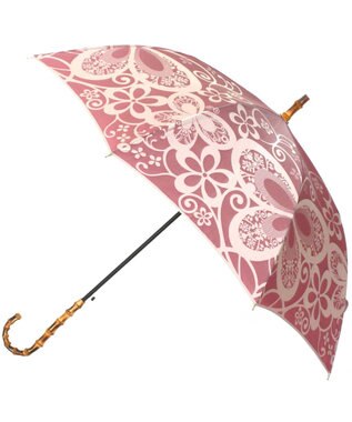 槇田商店 Kirie 蝶々 ワインレッド 長傘 ワイン