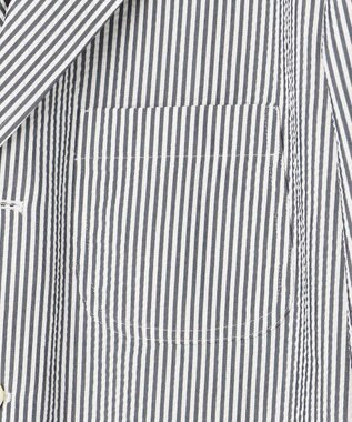 J.PRESS MEN 【J.PRESS ORIGINALS】Silk Seersucker 3B Sack Jacket / Japan Made ネイビー系1