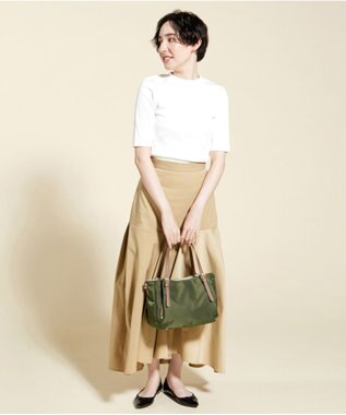 LA BAGAGERIE 【MONICA】ナイロン2WAYトートバッグ Sサイズ カーキ