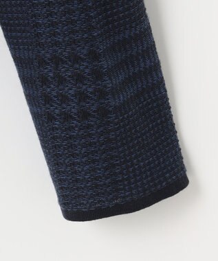 JOSEPH ABBOUD 【驚きの軽量ウール】KARLKARL チェック柄 ニットジャケット ダルブルー系4