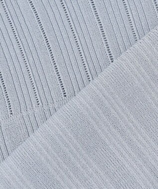 ICB L レースパターン ニット サックスグレー