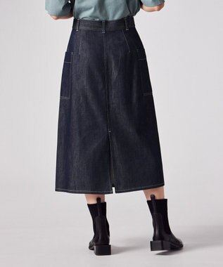 Paul Smith コントラストステッチ デニムスカート ダークインディゴ