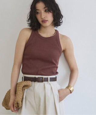 WEGO 【ANGIE VINTAGE/SMLサイズ展開】カップ付きアメスリタンク ブラウン