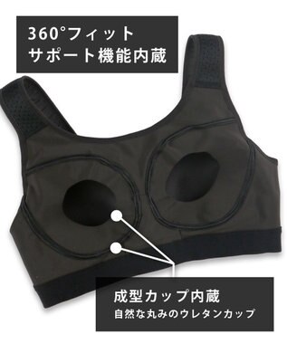 CW-X 【WOMEN】 スポーツブラ ハイ サポートタイプ 【バストをしっかり守る】 吸汗速乾（前身頃） HTY158 /ワコール ブラック