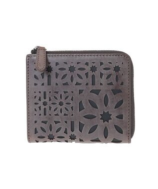 genten マルチカットワークミニ　ミニ財布 ダークブラウン