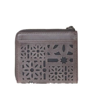 genten マルチカットワークミニ　ミニ財布 ダークブラウン
