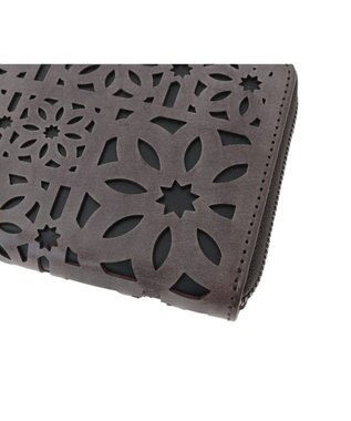 genten マルチカットワークミニ　ミニ財布 ダークブラウン