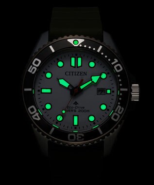 CITIZEN 【光発電エコ・ドライブ搭載】正統派デザインとスマートなサイズ感のダイバーズウオッチ BN0265-00A ホワイト
