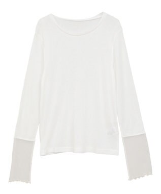 earth music&ecology シアースリーブプルオーバー Off White