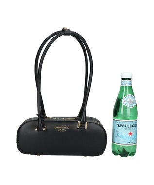 INTER-CHAUSSURES 【CHRISTIAN VILLA】ワイドシルエットミニショルダーバッグ ブラック