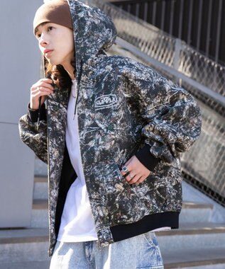 WEGO フードブルゾン 柄1