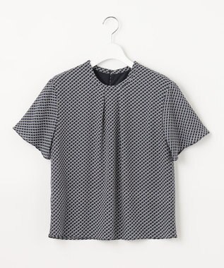 J.PRESS LADIES 【2WAY】幾何プリント ボウタイ カットソー ネイビー系5