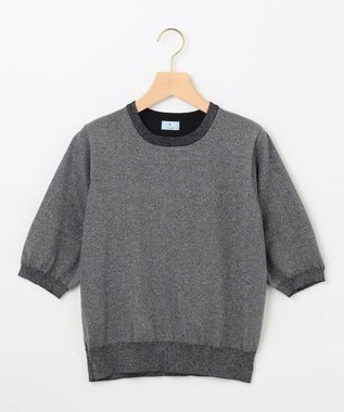 組曲 L 【WEB限定・2SET】シャイニーラメニット×チュールスカート ブラック系