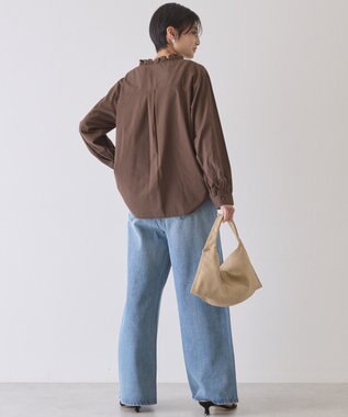 AMERICAN HOLIC フリルVネックブラウス Brown