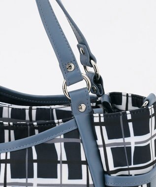 Y'SACCS ドローイングチェック2WAYミニトート ネイビー