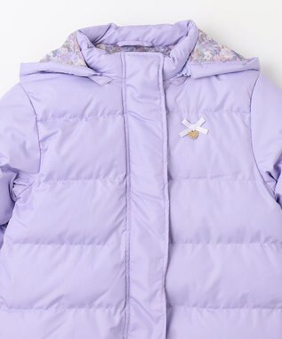 ANY KIDS 【洗濯機OK】中綿 リボン コート ラベンダー