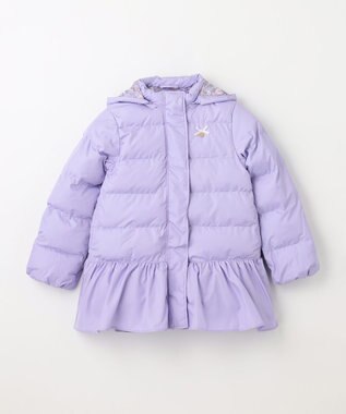 ANY KIDS 【洗濯機OK】中綿 リボン コート ラベンダー