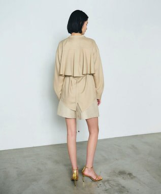 GRACE CONTINENTAL バックシャンオーバーシャツ ベージュ