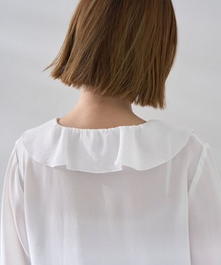 YECCA VECCA ラッフルブラウス White
