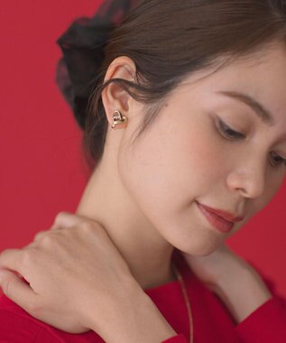 組曲 ハートプレッツェル イヤリング ゴールド系