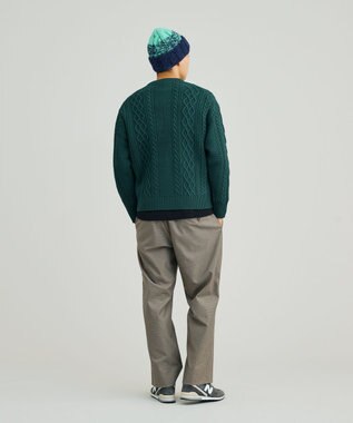 J.PRESS YORK STREET 【UNISEX】アランケーブル クルーニット グリーン系