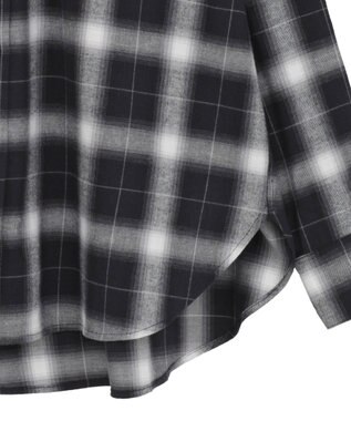 AMERICAN HOLIC ビエラ起毛チェックシャツ Black