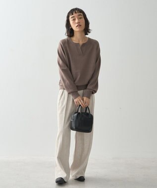 AMERICAN HOLIC バイパチカフタンネックラグランニットプルオーバー Mocha