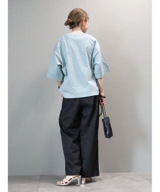 AMERICAN HOLIC 接触冷感ＳＺ５分袖カットプルオーバー Sax