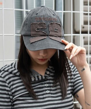 WEGO ナンバリングアップリケキャップ スミクロ