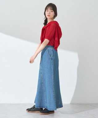 earth music&ecology エスカルゴマーメイドデニムスカート Medium Indigo