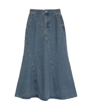 earth music&ecology エスカルゴマーメイドデニムスカート Medium Indigo