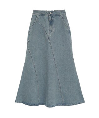 earth music&ecology エスカルゴマーメイドデニムスカート Light Indigo