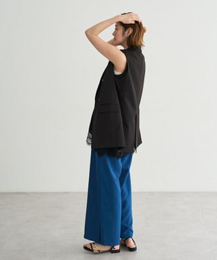 YECCA VECCA 【UVカット】サラサライージーワイドパンツ Blue