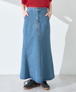 earth music&ecology エスカルゴマーメイドデニムスカート Medium Indigo