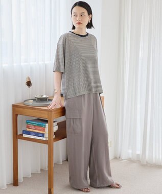 AMERICAN HOLIC サテンカーゴパンツ Gray Beige